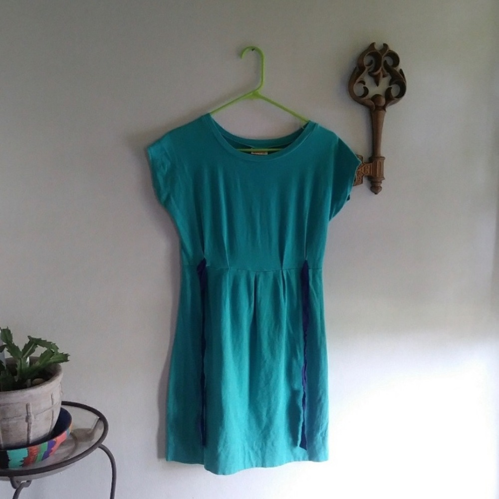 Mossimo Dress Teal Sheath Purple Drawstring